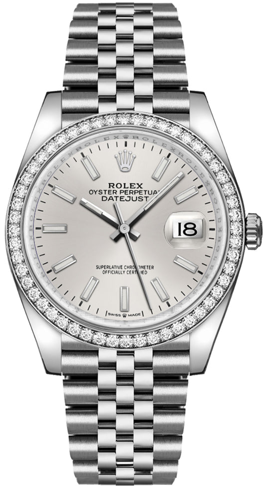 Rolex Datejust 36 Silver Dial Jubilee Bracelet Unisex Watch 126284RBR-0005