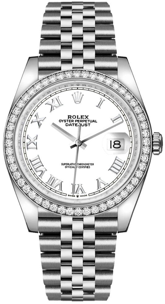 Rolex Datejust 36 Diamond Bezel Jubilee Unisex Watch 126284RBR-0017