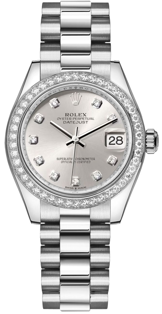 Rolex Datejust 31 Silver Diamond Dial Women's Watch 278289RBR-0021