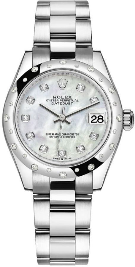 Rolex Datejust 31 White Mother of Pearl Dial Women's Watch 278344RBR-0005