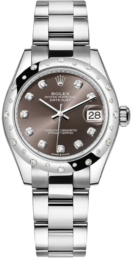 Rolex Datejust 31 Grey Diamond Dial Women's Watch 278344RBR-0007