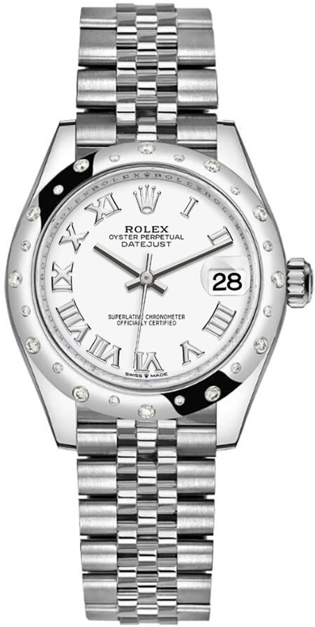 Rolex Datejust 31 White Roman Dial Women's Watch 278344RBR-0012