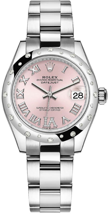 Rolex Datejust 31 Pink Roman Diamond Dial Women's Watch 278344RBR-0025