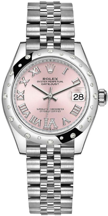 Rolex Datejust 31 Pink Dial Diamond VI Women's Watch 278344RBR-0026