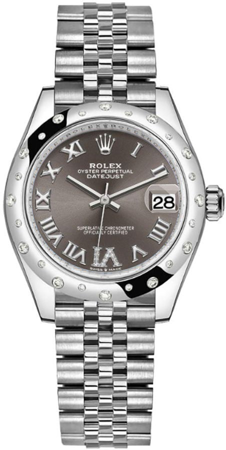 Rolex Datejust 31 Dark Grey Dial Oystersteel Women's Watch 278344RBR-0030