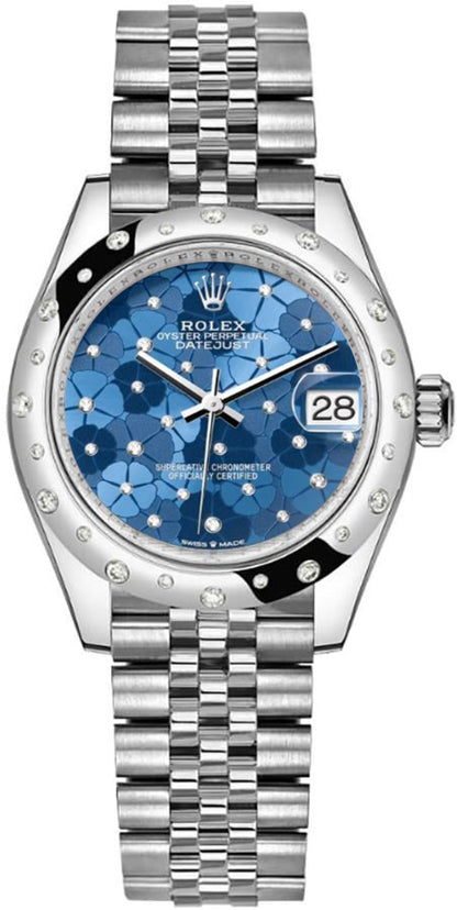 Rolex Datejust 31 Azzurro Blue Diamonds Women's Watch 278344RBR-0038