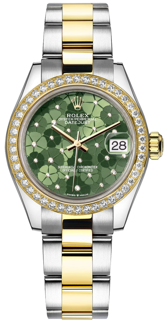 Rolex Datejust 31 Green Floral Motif Dial Women's Watch 278383RBR-0031