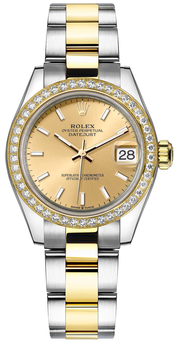 Rolex Datejust 31 Champagne Index Dial Women's Watch 278383RBR-0013