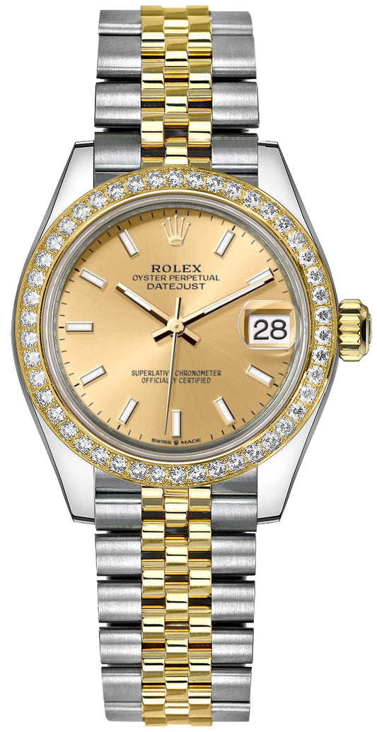 Rolex Datejust 31 Champagne Index Dial Women's Watch 278383RBR-0014