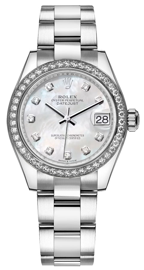 Rolex Datejust 31 White Mother of Pearl Women's Watch 278384RBR-0007