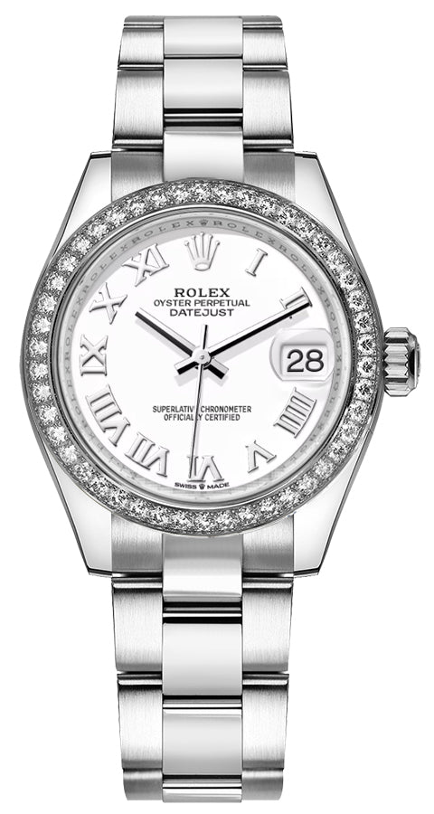 Rolex Datejust 31 White Roman Dial Women's Watch 278384RBR-0013