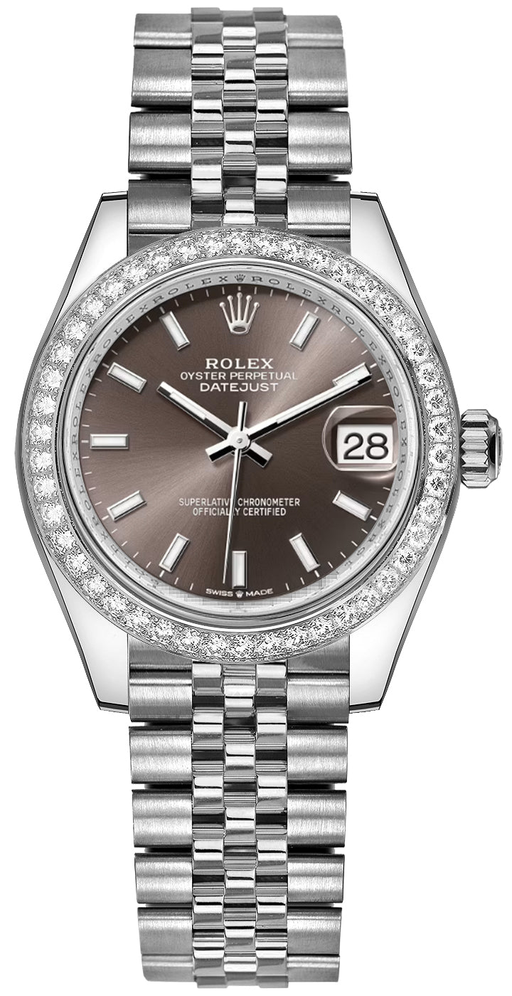 Rolex Datejust 31 Grey Dial Jubilee Bracelet Women's Watch 278384RBR-0020