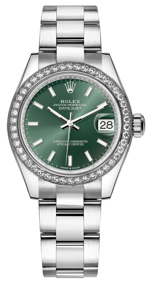 Rolex Datejust 31 Mint Green Dial Automatic Women's Watch 278384RBR-0021