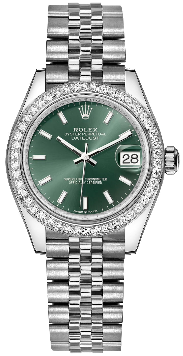 Rolex Datejust 31 Steel & Gold Diamonds Women's Watch 278384RBR-0022