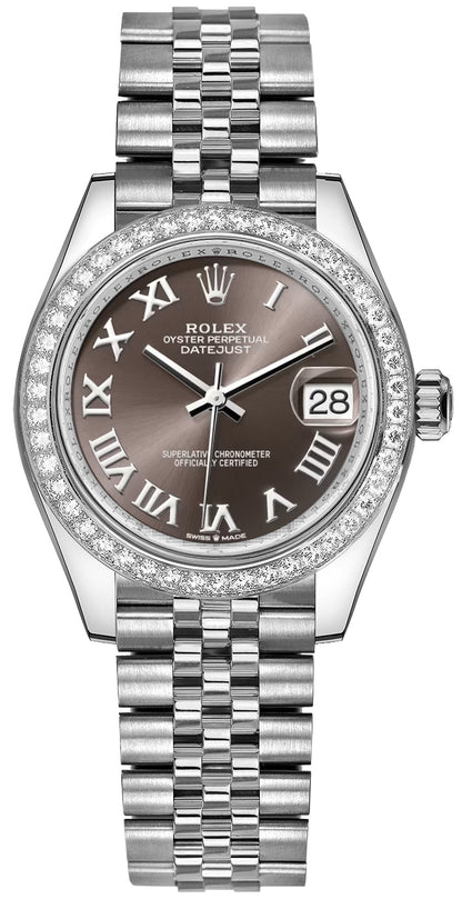 Rolex Datejust 31 Dark Grey Roman Dial Women's Watch 278384RBR-0026