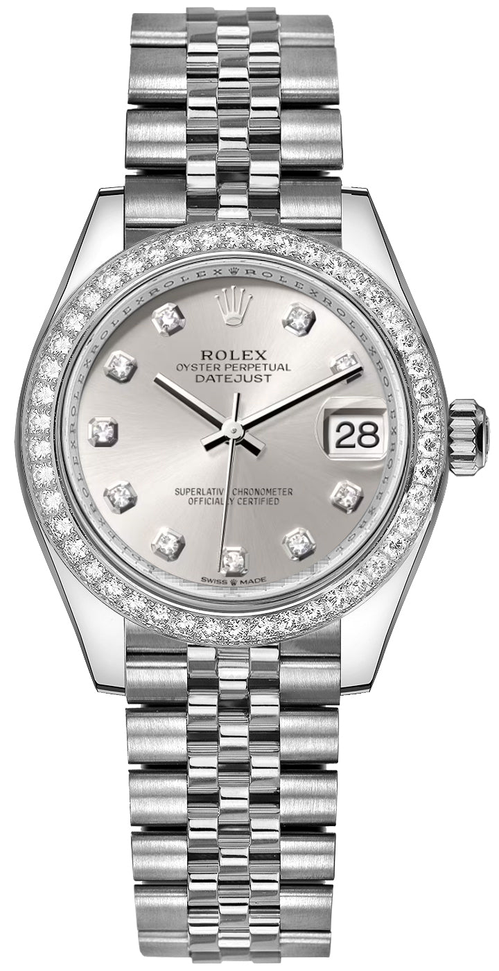 Rolex Datejust 31 Silver Dial Jubilee Bracelet Women's Watch 278384RBR-0034