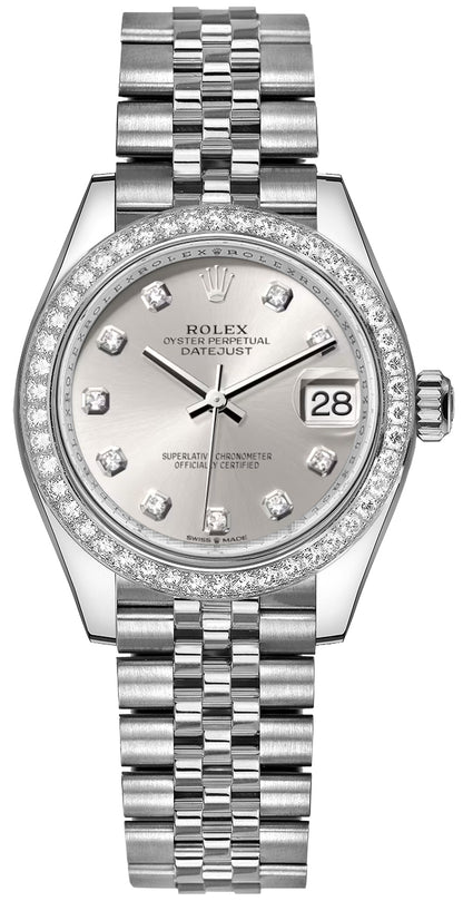 Rolex Datejust 31 Silver Dial Jubilee Bracelet Women's Watch 278384RBR-0034