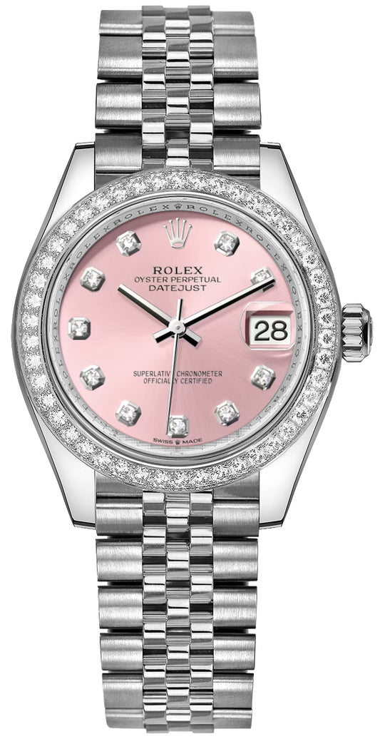 Rolex Datejust 31 Pink Dial Jubilee Bracelet Women's Watch 278384RBR-0036