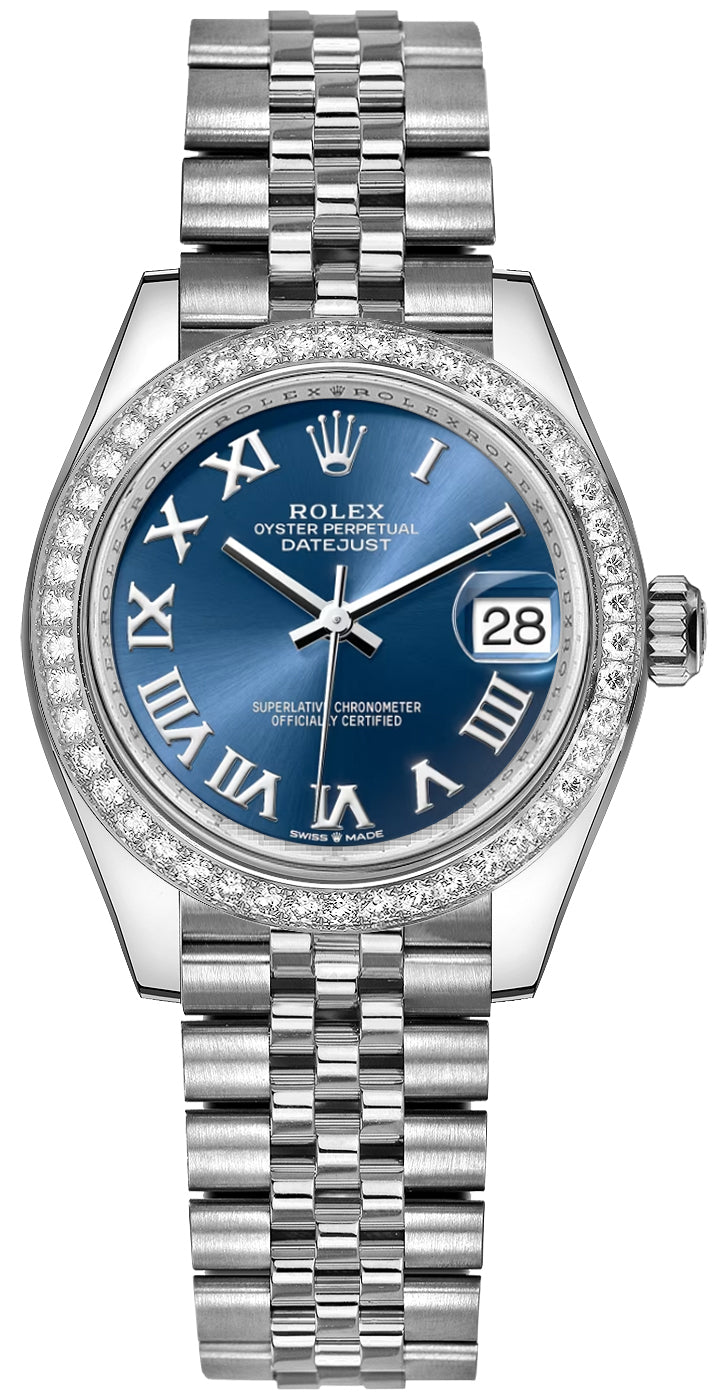 Rolex Datejust 31 Steel Case Diamond Bezel Women's Watch 278384RBR-0037