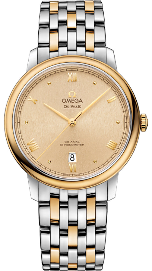 Omega De Ville Prestige Gold Dial Co-Axial Men's Watch 424.20.40.20.08.002