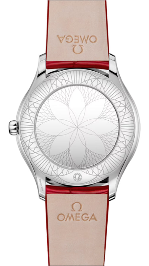 Omega De Ville Tresor Burgundy Dial Diamonds Women's Watch 428.18.36.60.11.001