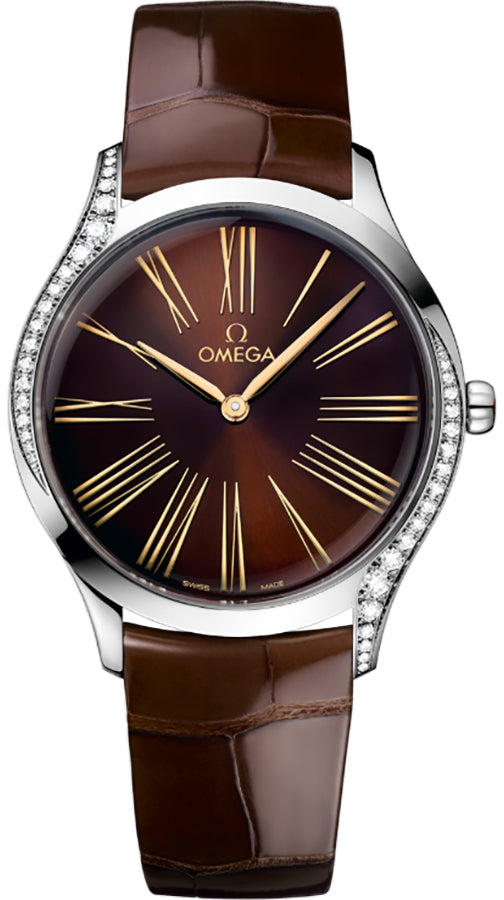 Omega De Ville Tresor Brown Dial Quartz Women's Watch 428.18.36.60.13.001