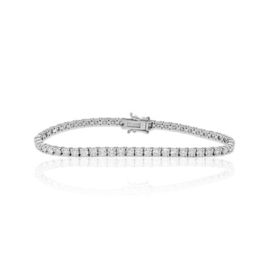 14K White Gold Diamond Tennis Bracelet (5.00 Ct. Tw.)