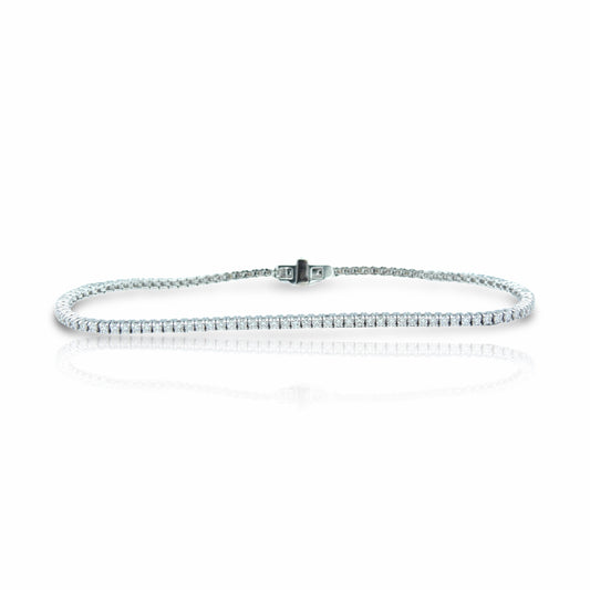 18K White Gold Diamond Tennis Bracelet