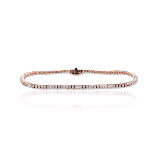 18K Rose Gold Diamond Tennis Bracelet