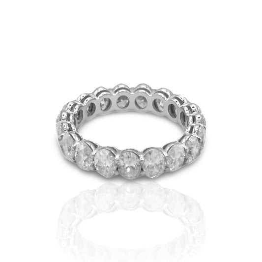 18K White Gold Diamond Eternity Ring (4.45 Ct. Tw.)