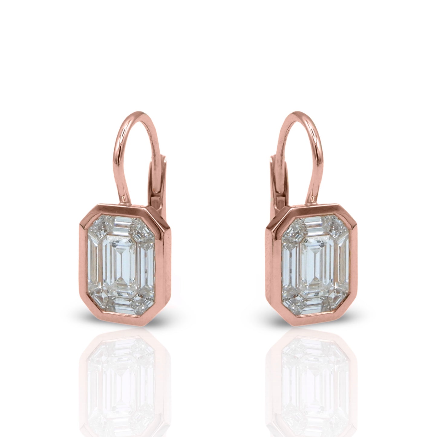 18K Rose Gold Diamond Earrings (1.73 Ct. Tw.)