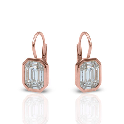 18K Rose Gold Diamond Earrings (1.73 Ct. Tw.)