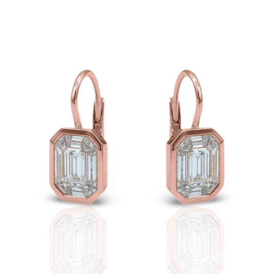 18K Rose Gold Diamond Earrings (1.73 Ct. Tw.)