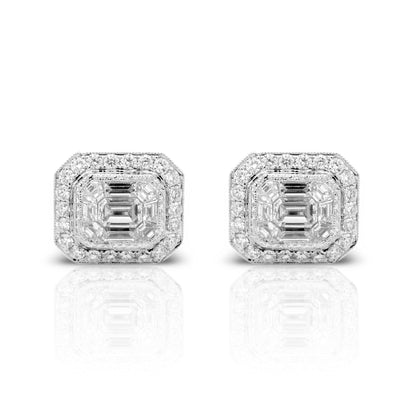 18K White Gold Diamond Earrings (2.37 Ct. Tw.)