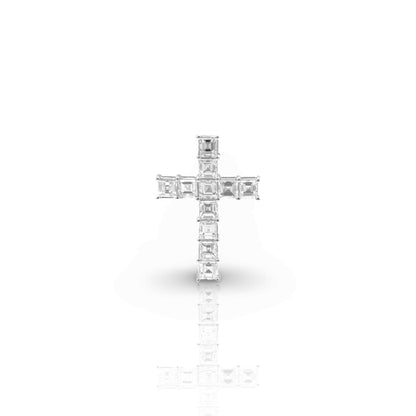 18K White Gold Diamond Cross Pendant (3.65 Ct. Tw.)