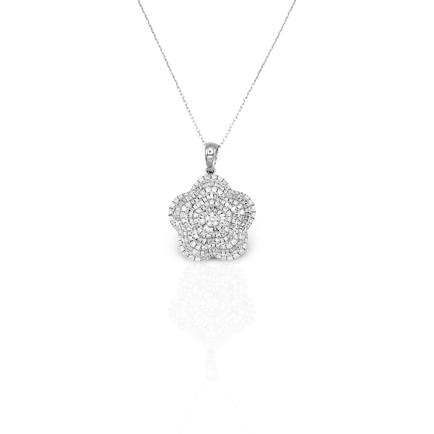 14K White Gold Diamond Pendant (1.27 Ct. Tw.)