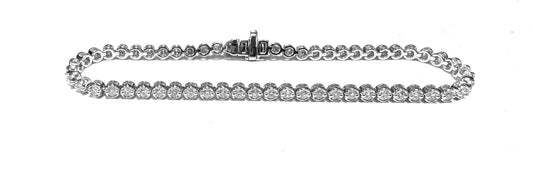 18K White Gold Diamond Tennis Bracelet