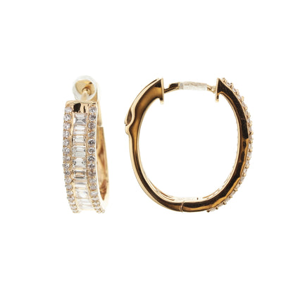 18K Yellow Gold Diamond Hoop Earrings (1.54 Ct. Tw.)