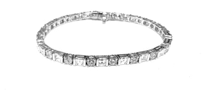 18K White Gold Diamond Tennis Bracelet (7.25 Ct. Tw.)