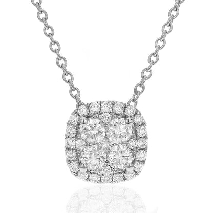 18K White Gold Diamond Pendant Necklace (1.00 Ct. Tw.)