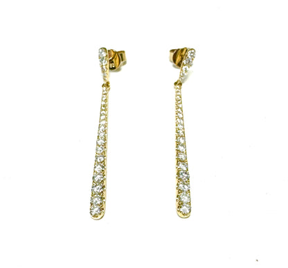 18K Yellow Gold Diamond Earrings (1.30 Ct. Tw.)