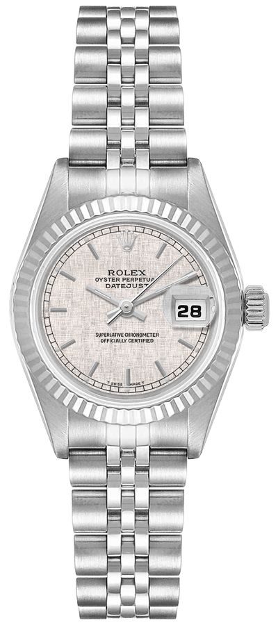 Rolex Lady-Datejust 26 Silver Line Dial Women's Watch 69174