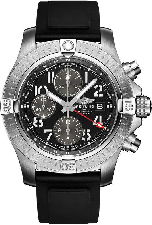 Breitling Avenger Chronograph GMT 45 Steel Men's Watch A24315101B1S1