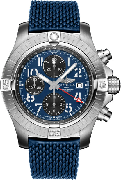 Breitling Avenger Chronograph GMT 45 Blue Dial Men's Watch A24315101C1S2