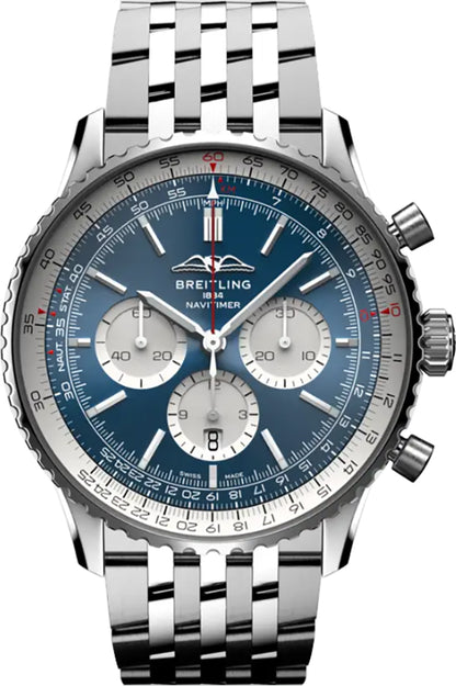 Breitling Navitimer B01 Chronograph 46 Blue Dial Men's Watch AB0137211C1A1