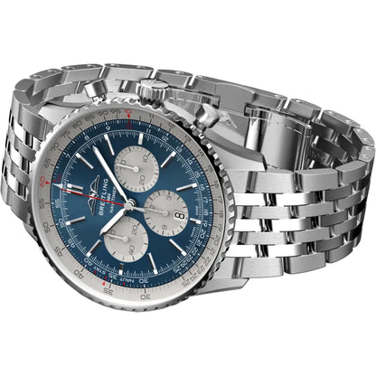 Breitling Navitimer B01 Chronograph 46 Blue Dial Men's Watch AB0137211C1A1