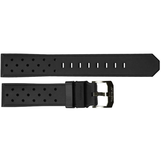 Tag Heuer Formula 1 21mm Perforated Black Rubber Strap BT0724