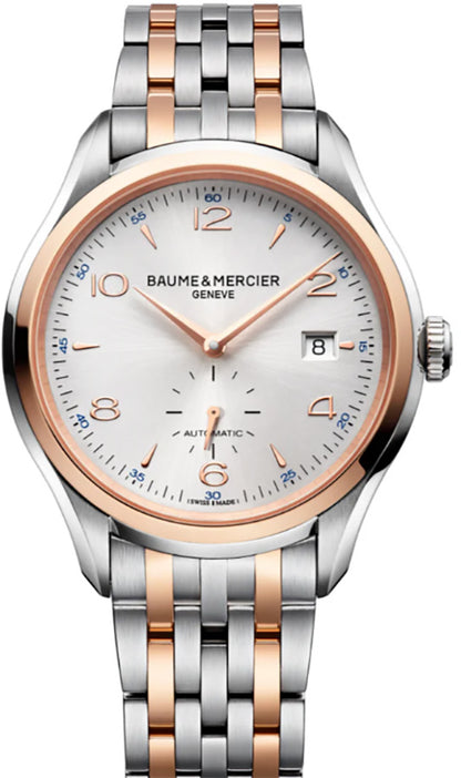 Baume & Mercier Clifton Steel & 18k Rose Gold Men's Watch 10140