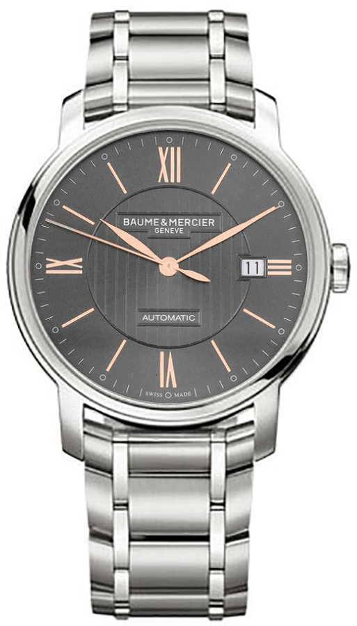 Baume & Mercier Classima Grey Dial Steel Automatic Men's Watch 10291