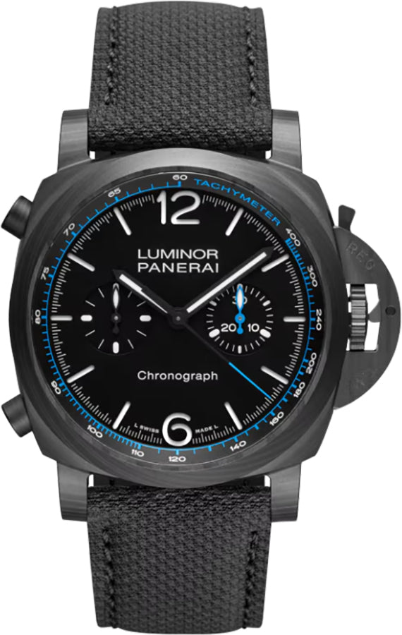 Panerai Luminor Chrono Carbotech Black Dial Automatic Men's Watch PAM01219